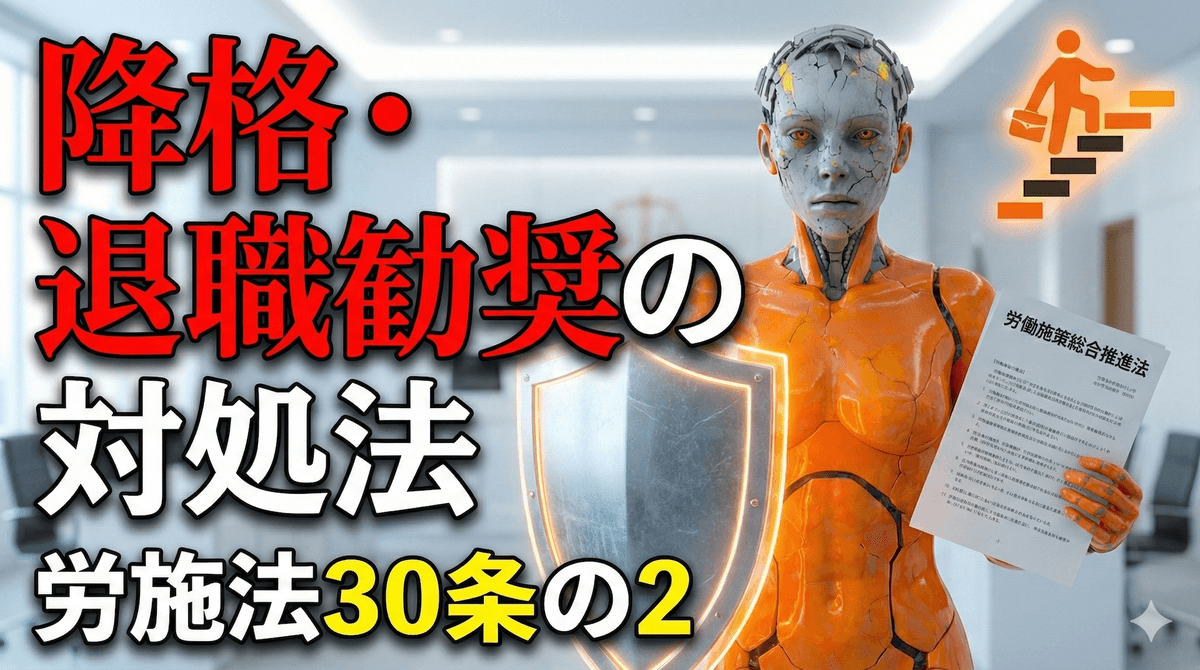 降格・退職勧奨の対処法｜労施法30条の2